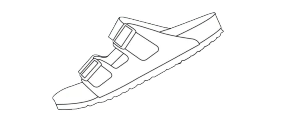 Two buckle Sandal - Carbon